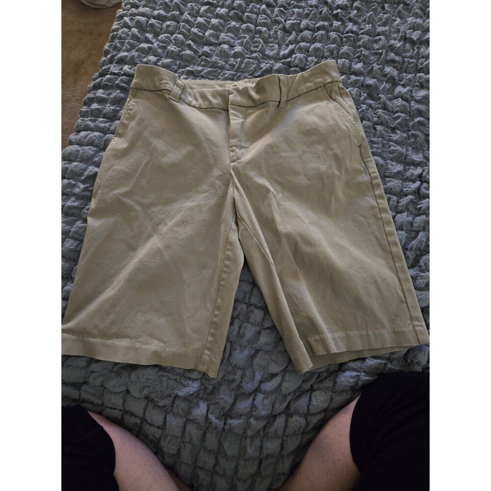 Dickies Women’s Size 10 Khaki Bermuda Shorts Straight Fit Stretch Chino Casual